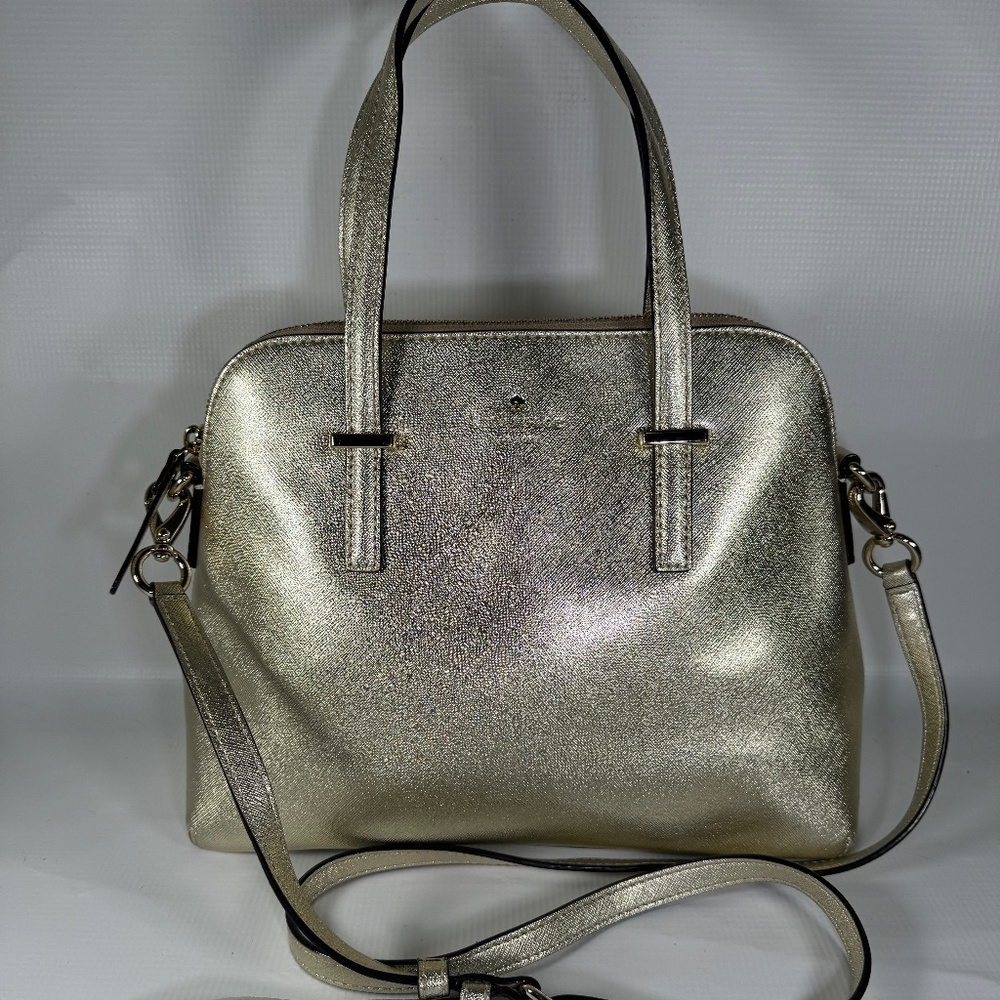 Kate Spade Gold Metallic Dome Bag